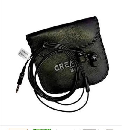 Creative High Bass Audio Earphone with Pouch EP-530 - Black - Ear Phone
