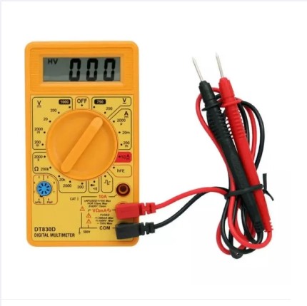 Digital Multimeter, Handheld Digital Multimeter LCD Backlight Portable AC/DC Ammeter Voltmeter Ohm Voltage Tester Meter Multimeter with Wire