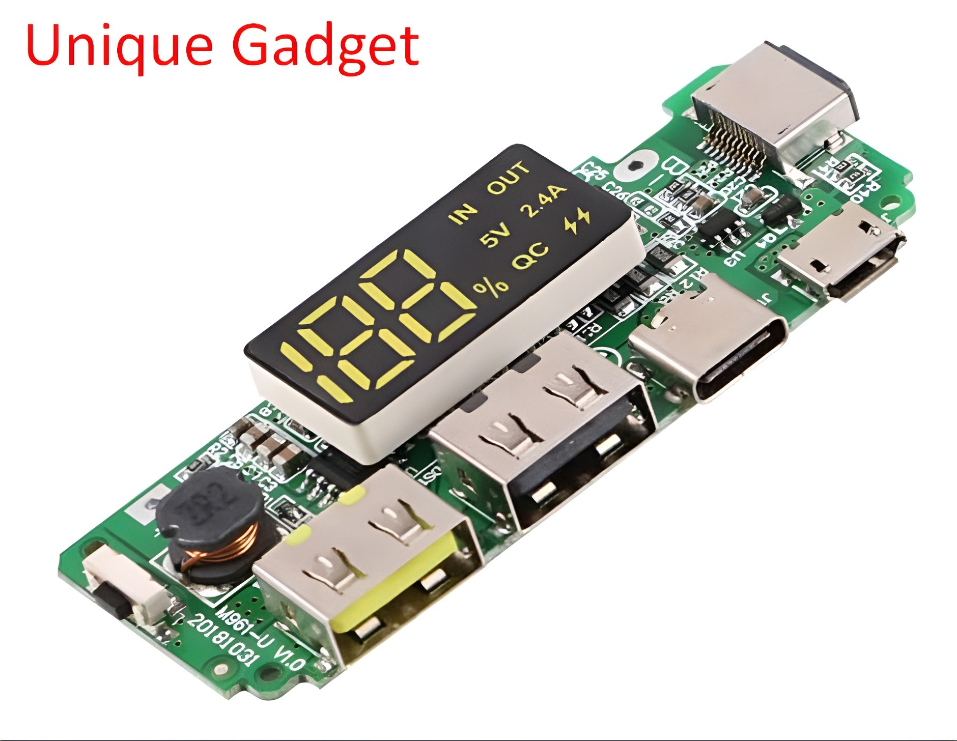 LED Dual USB 5V 2.4A Micro/Type-C USB Mobile Power Bank 18650 Charging Module Lithium Battery Charger Board Circuit Protection