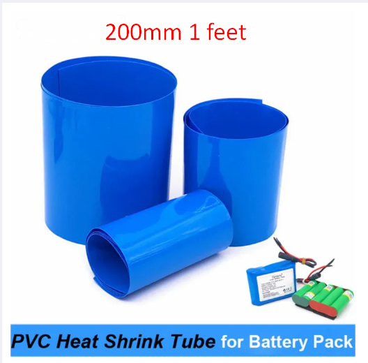 Waterproof Heat Shrinkable Tube PVC Poly For Battery Pack 200mm 1feet (Imported from china)