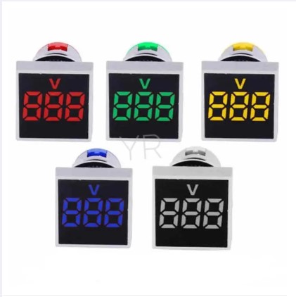 Ac60-500V Ac Voltage Meter Led Digital Display 1 Pcs Squre - Multimeter