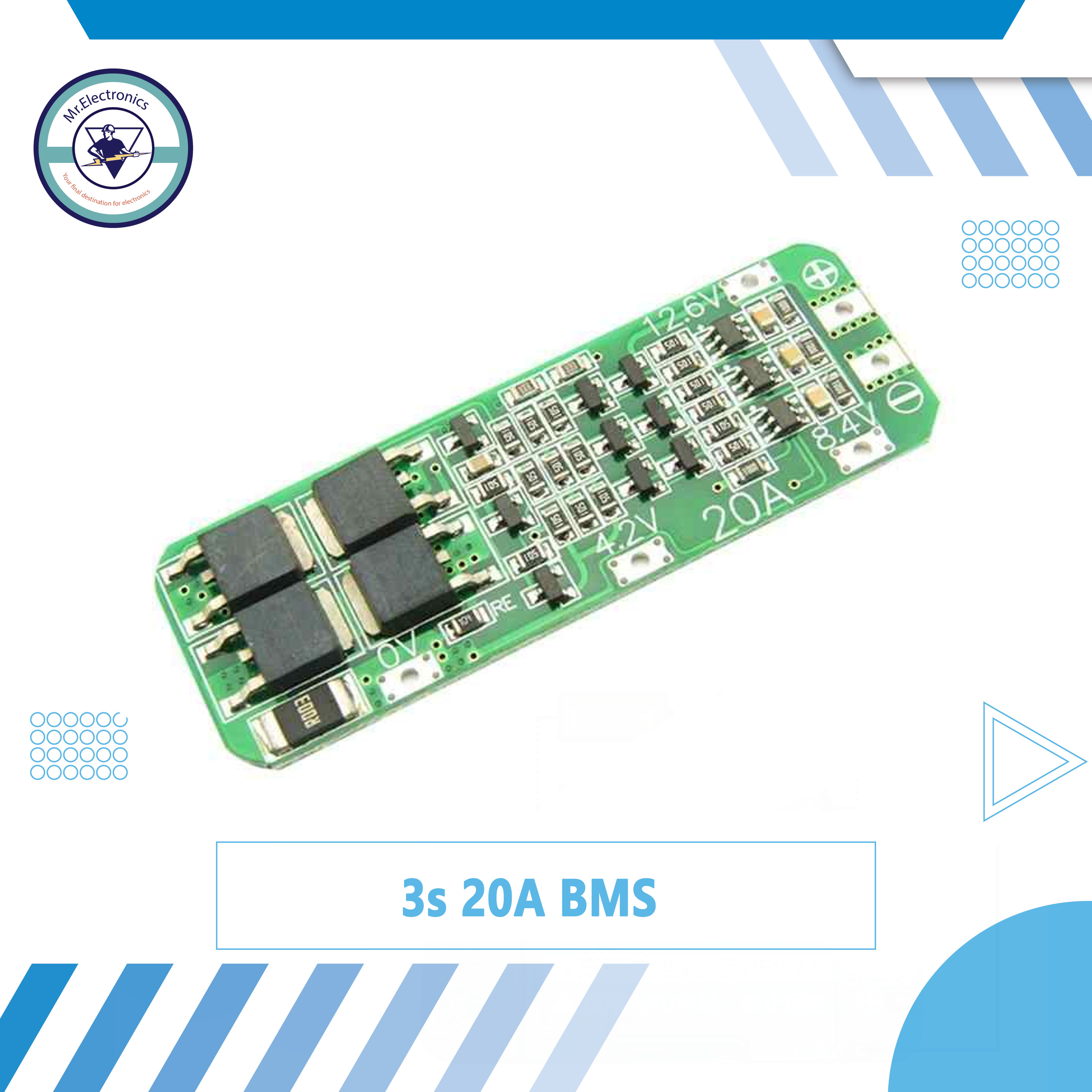 BMS Battery Protection Board 3S 20A 12.6V 18650 AA AAA Lipo Li-ion Lithium Battery BMS Charger Protection Module Board Circuit