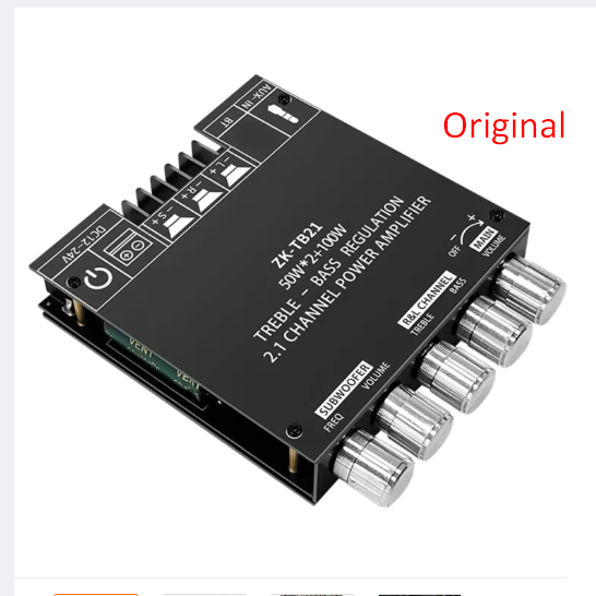 ZK-TB21 Bluetooth TPA3116D2 5.0 Subwoofer Amplifier Board 50W*2+100W 2.1 Channel Power Audio Stereo Bass